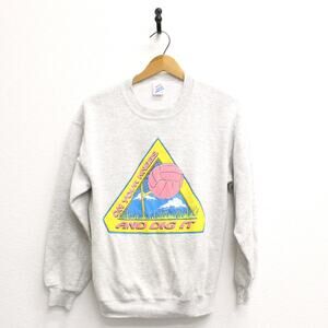 Vintage On Your Knees Dig It Volleyball Sweatshirt Medium